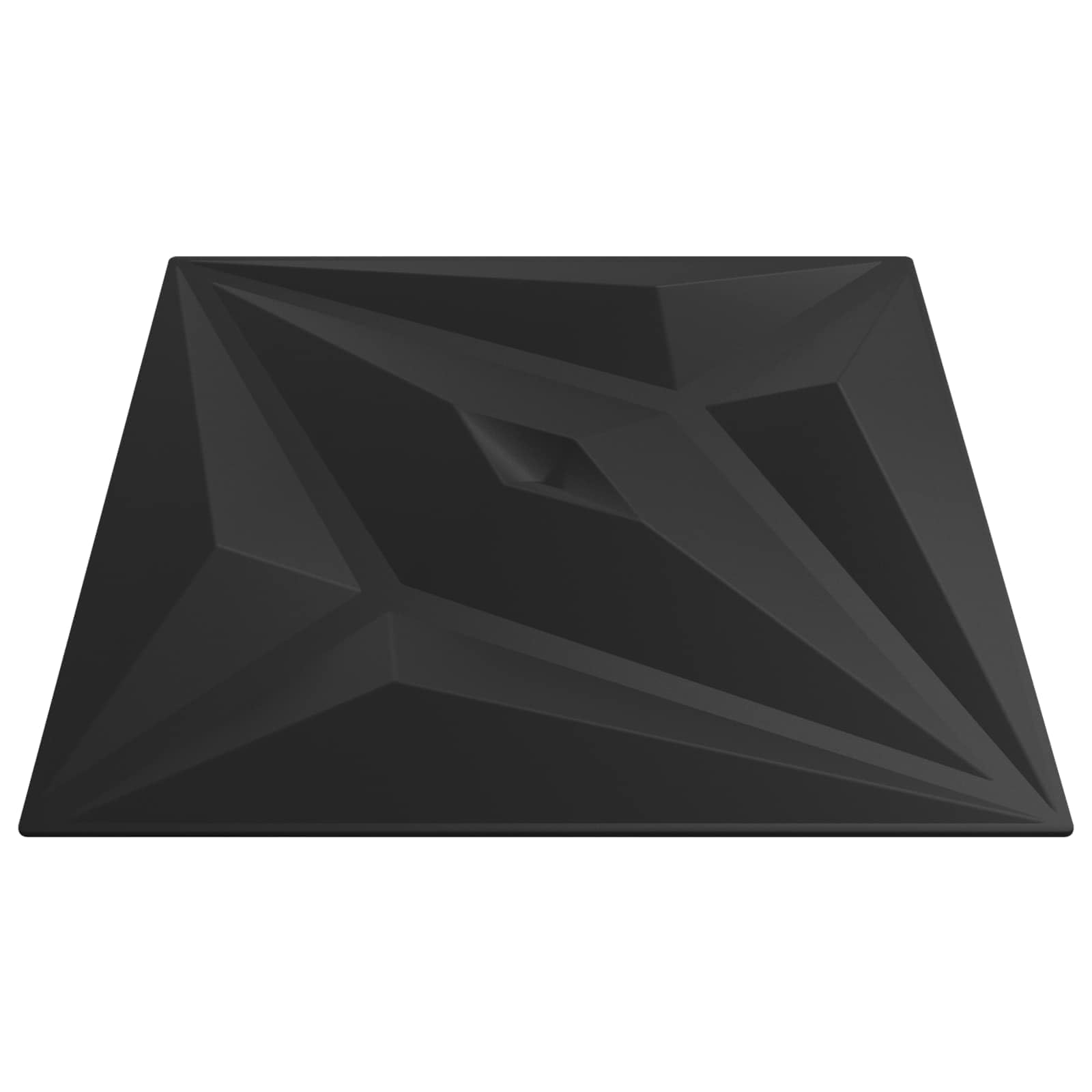 Panele ścienne z gwiazdą, 48 sztuk, czarne, 50 x 50 cm, pianka XPS, panel 3D, okładzina ścienna, dekoracyjna okładzina ścienna do salonu, korytarza, sypialni, łatwy montaż i indywidualna
