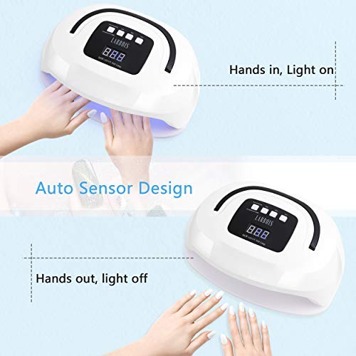 Nail Lamp, Larbois 96W Gel LED Nail Dryer for Nail Polish, for Hands & Toenail, Auto Sensor Professional Manicure Curing Lamp, 4 Timer Setting Gel Lamp for Home and Salon Use (96W)