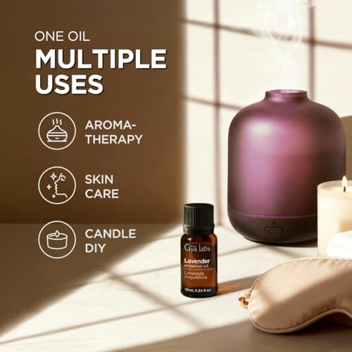 Image of 100% Pure Lavender Essential Oil - 0.34 Fl Oz - Lavender Oil for Hair, Skin, Diffuser, Aromatherapy & DIY Candle Making Scent