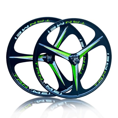 20/24'' ܂肽ݎ] }OlVE BMX zC[Zbg 406/451mm 3X|[N tgAzC[ fBXNu[L 100/135mmnu 6-9[^[p(Black-green,20'' Pair)