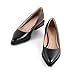 Chunky Heel Womens Pumps Stylish Pointed Toe Pumps Shoes for Women Comfortable Low Heels Fashionable Dress Shoe for Office Walking Matte Black Size 7