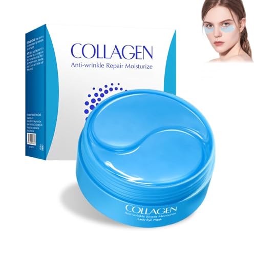 60 Pcs Augenpads Augenpads Gegen Augenringe mit Hyaluronsäure & Collagen Anti Aging Augenmaske mit Kühlend Feuchtigkeit Ideal für Empfindliche Haut