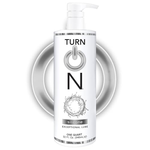 Turn On Silicone-Based Premium Personal Lubricant | Long Lasting Performance, Ultra Slick & Silky Smooth, Condom Safe Lube for Men, Women, and Couples, 32 fl oz