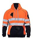 Men's Hi-Vis Hoodie Safety Hoodie Work Pullover Pullover Warm Kangaroo Pockets Sizes Small – 5XL...