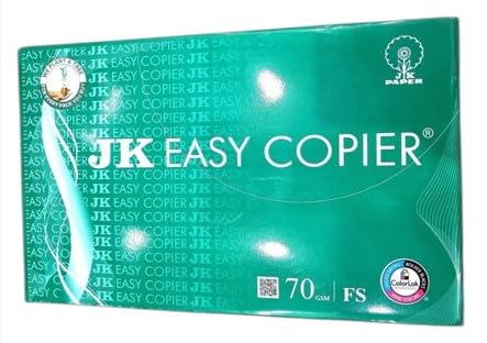 Image of JK Easy FS legal SIZE Copier Paper | LEGAL SIZE | FS SIZE |70 GSM | 500 Sheets | White Paper,1 Ream | For Laserjet & Inkjet Printer | Fast Drying | Both Side Print, With Extra Sheet