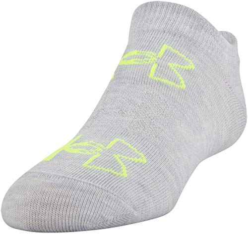 Under Armour Kids' Standard Essential 2.0 Lightweight No Show Socks, 6-Pairs, Halo Gray/Heather Assorted, Small2