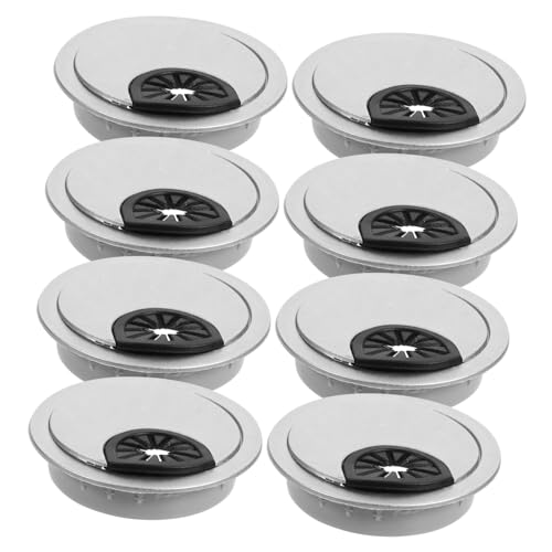 CIYODO Desktop Cord Hole Covers 20pcs Round Cable Grommets Abs Plastic Office Desk Wire Grommet Organizer Cable Management