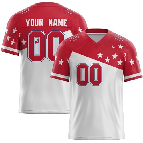 Custom Football Jersey Personalized Rugby Uniform Stitched/Printed Team Name Number Logo for Men Women Kids