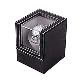 Exquisita Look: caja de madera sólida hecha a mano 100% con acrílico Orgánica de cristal de ventana, Deluxe hornada del piano de barnizado y lacado de alto brillo de ébano grano Finish.Watch Winder tiene una exquisita decoración, mostrar su gusto elegante. .