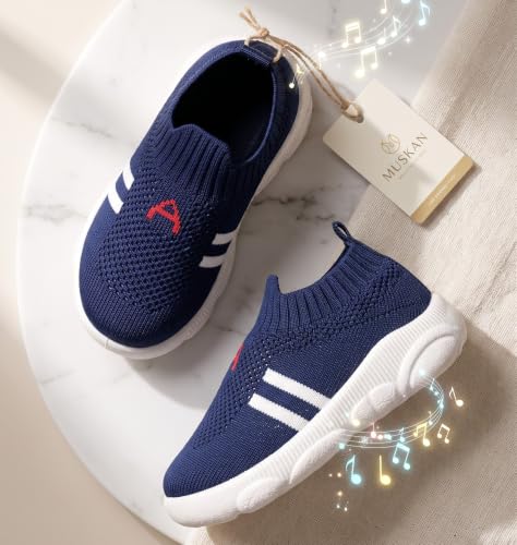 Image of Infant Shoes for Baby Boys & Girls | Musical Sound Walking Shoes | First Walker Shoes for Toddlers | Lightweight Breathable Knit Sneakers | Soft Sole Comfortable Slip On Shoes for Newborns, Babies & Kids