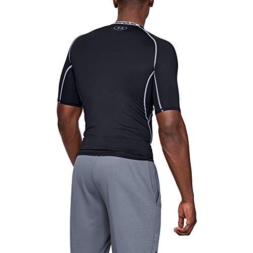 Under Armour Men's HeatGear Armour Short-Sleeve Compression T-Shirt , Black (001)/Steel , XX-Large