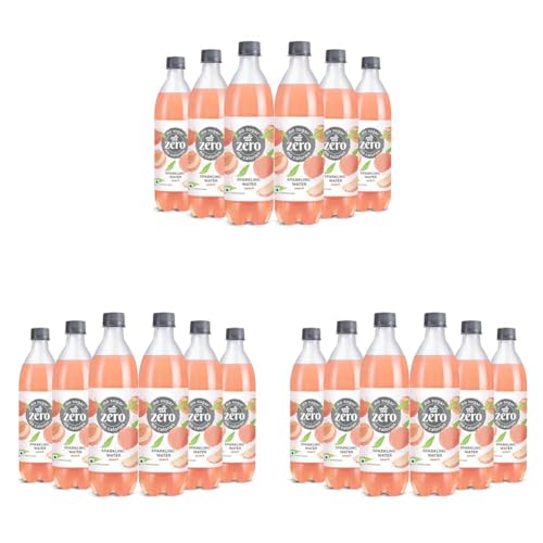 Image of Paper Boat Peach Sparkling Water, Pack of 18, 600ml Each | Carbonated Water | Zero Sugar, Zero Calories I Sugar Free