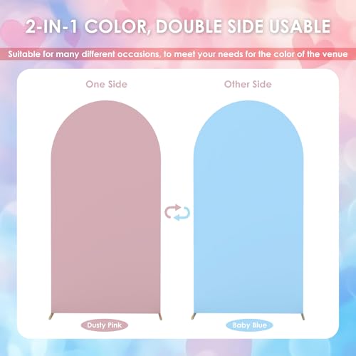 Babenest funda de fondo para arco 6.6 pies doble color rosa y azul miniatura 2