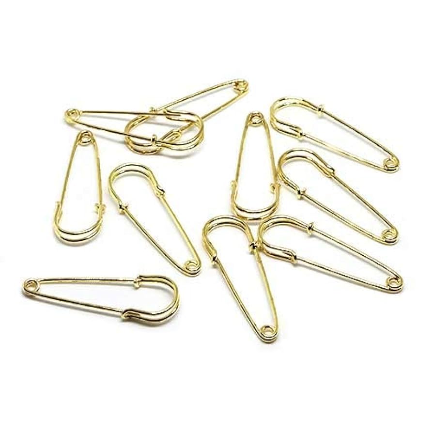 真鍮安全ピン型キーホルダー 安全ピン型】BRASS PARTS KEY RING HOLDER - 真鍮キーリング |