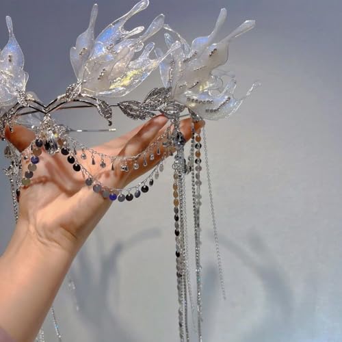 Coiffe de sirène d'une élégance mythique, diadème raffiné pour célébrations et soirées