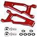 AIMROCK Aluminum Front Upper Suspension A Arms w/Pivot Balls Upgrades for Arrma 1/8 Typhon 1/7 Felony Infraction Limitless 6S BLX RC Buggy Car (Red)