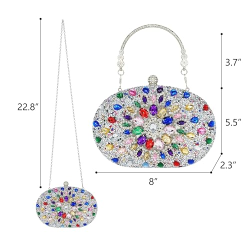 Image of MAIRLOM Rhinestone Clutch Purses for Women Evening Bag Sparkly Handbag | Diamond Clutches Purse Glitter Crystal Gemstone Shoulder Bags Luxury Handbags for Wedding Formal Party Prom