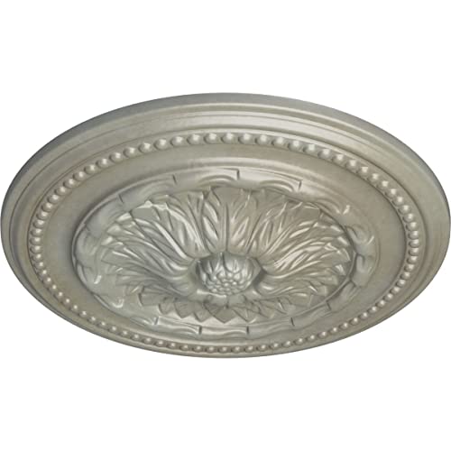 Image of 15 3 /4 inchOD x 1 7 /8 inchP Chester Ceiling Medallion (Fits Canopies up to 2 1 /4 inch), Hand-Painted Flash Gold