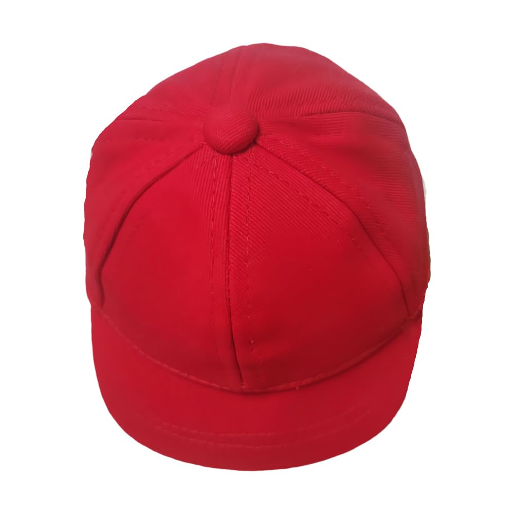 niannyyhouse Plush Doll Baseball Cap Dress Up Accessory for 20cm/8in Plush Stuffed Animals (Red)