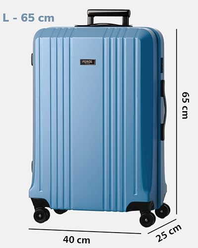 Valise FERGÉ taille moyenne bleu pour vacances et week-ends - 3