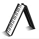 Coolmusic 88 Tasten Klaviertastatur Faltbares Bluetooth-Digitalpiano mit beleuchteten Tasten Halbgewichtetes Klavier, wiederaufladbar, tragbar