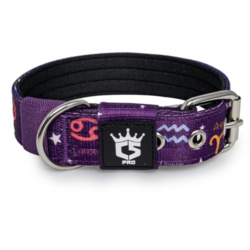 TSPRO Heavy Duty Tactical Dog Collar 1.25" Wide, Padded Dog Collar with Metal Buckle