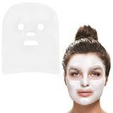 Kifmurase 100 Pieces Pre-Cut Gauze Face Masks, Cotton Face Gauze for High Frequency Gauze Pad Soft Facial Gauze Face Pads for Women Beauty Salon SPA Skin Care DIY Mesh Face Care (White)