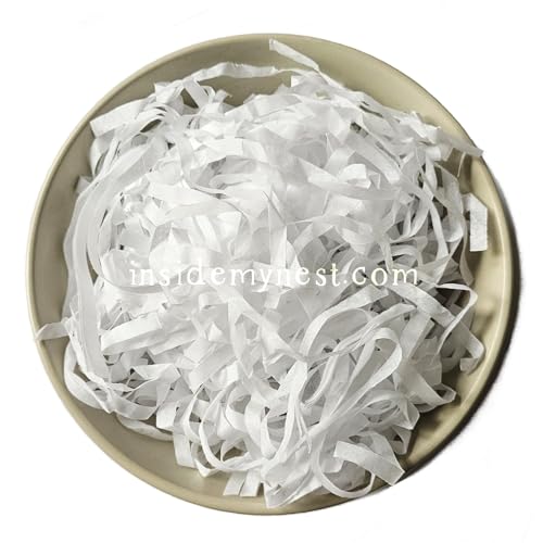 Snow White Shredded Tissue Paper Shred Hamper Gift Box Basket Filler Fill Christmas Winter(60g)