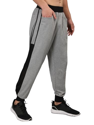 Image of CHKOKKO Men Casual Track Pant Gym Workout Lower with Pocket LightGrey L