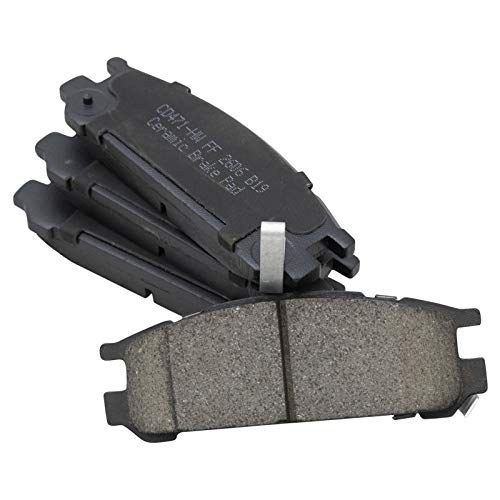 Image of TRQ Rear Brake Pad & Rotor Kit, with Chemical Kit Parking Brake Shoe Set Ceramic Compatible with 1993-1999 Subaru Impreza 1995-1999 Legacy