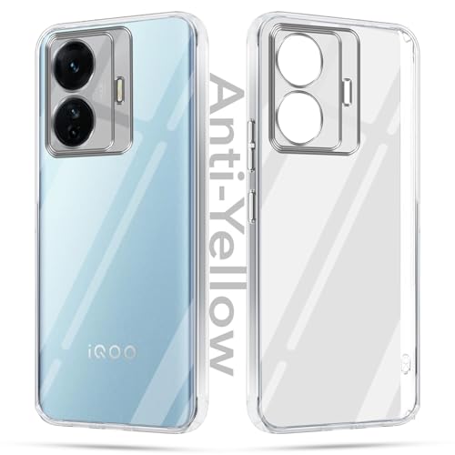 Image of Jkobi Lifetime Anti-Yellow Clear Back Cover Case for Vivo iQOO Z6 Pro (Sleek Hard Crystal | Shockproof and Camera Protection)