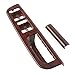 GZYF 1 PCS Peach Wood Grain Front Left Window Control Panel Door Armrest Cover Door Lock Switch Trim for VW Passat B5 Golf for Jetta for Bora MK4(Only For Left-Hand Car)