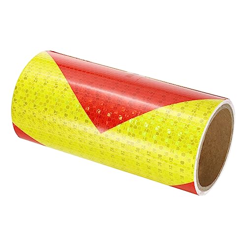 Ruban adhésif réfléchissant PATIKIL 2 rouleaux 20cm x 3m étanche jaune rouge pour camion