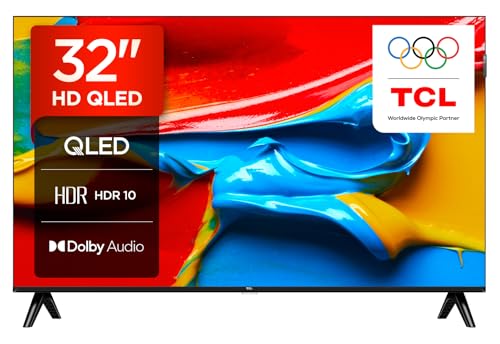 TCL TV 32V4C - 32' HD Smart QLED Direct LED con Android TV e HDR - Compatibile con Google Cast e...
