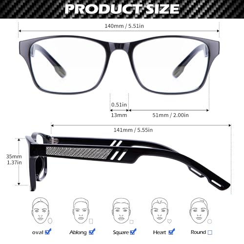Image of ANYLUV Blue Light Blocking Glasses for Men Women Lightweight Computer Gaming Glasses Anti Eye Strain Rectangle Frame