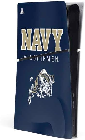 Skinit Decal Gaming Skin Compatible with PS5 Slim Digital Edition Console - Officially Licensed United States Naval Academy Midshipmen Design