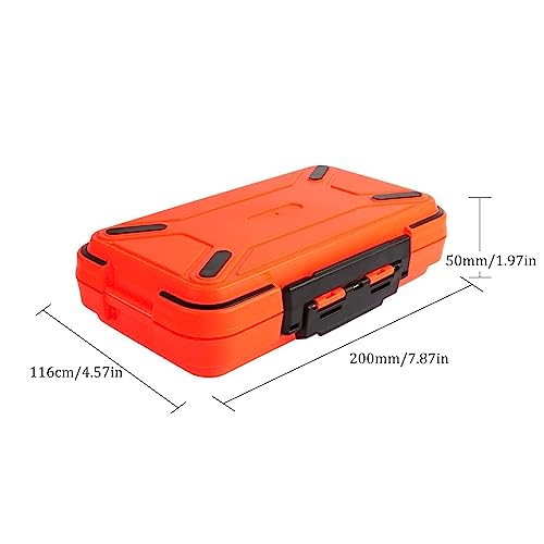Fishing Tackle Box,RoadLoo Fishing-Lure-Boxes-Bait Multifunctional Fishing Accessories Storage Box 30 Compartment Waterproof Portable Fishing Tackle Box Waterproof with 20 Soft Plastic Lures (orange) - Image 2