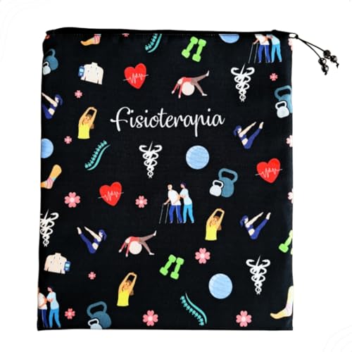 Matellasse - Porta Jaleco e Esteto Organizador de bolsa Necessaire Personalizado Biomedicina Fisioterapia Medicina Veterinária Enfermagem Odontologia Nutrição (FISIOTERAPIA)