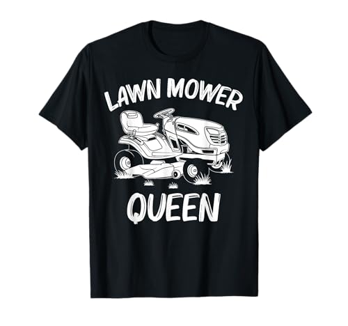 Funny Lawn Mowing Gift Women Mom Lawn Mower Farm Gardening T-Shirt