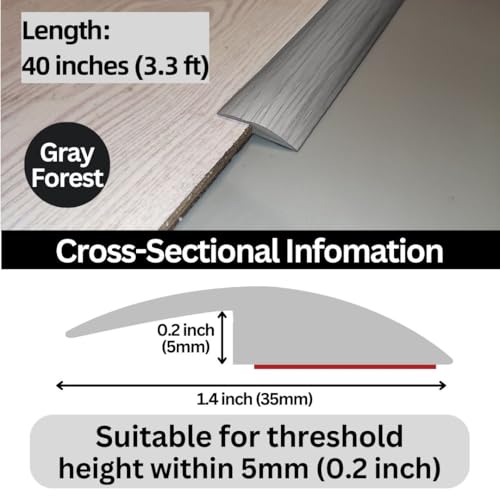 image for Maxiroc Floor Transition Strip Self Adhesive Carpet Wood Tile Vinyl Fl