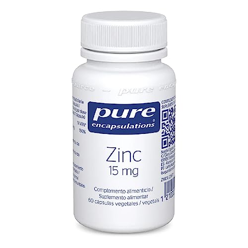 PURE ENCAPSULATIONS Zinc 15 mg | Picolinato de zinc | Apoya al Sistema Inmunitario, Fertilidad y Reproducción, Piel-Cabello-Uñas, Protege frente Daño oxidativo | 60 Cápsulas Vegetales