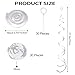 30 Pieces Silver Hanging Swirl Party Decorations Foil Decorations Ceiling Swirl Spiral Hanging Plastic Streamer for Ceiling Birthday Graduation Wedding Celebration Baby Shower Party Supply