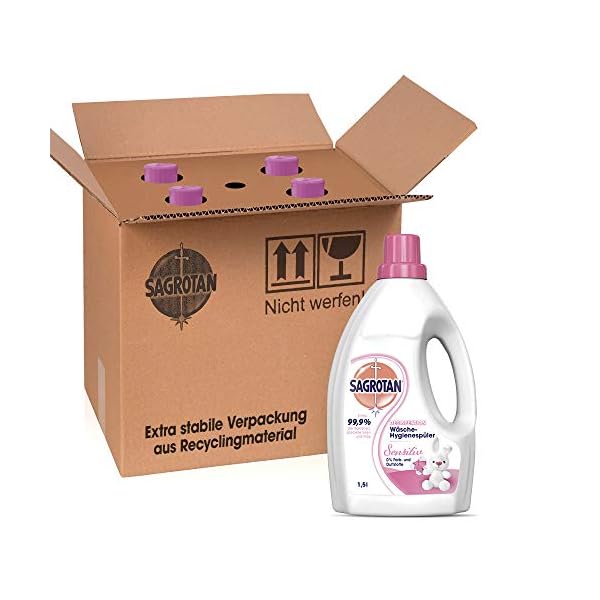 Sagrotan Wäsche-Hygienespüler Sensitiv 0% – Desinfektionsspüler für hygienisch saubere und frische Wäsche, ohne Farb… – Bild 8