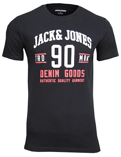 T-shirt pour homme JACK JONES lot de 3 avec logo discret col rond noir S - 4