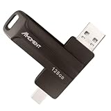 MMOMENT 128GB USBメモリ 2in1 OTG対応 Type-A & Type-C 360度回転式 合金製【最大読込120MB/s】