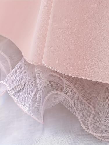 Image of Frock for Kids Girls with Big Bow and Fluffy Net Layer, Stylish Western Dress for Birthday, Wedding and Special Occasions for Girls 1 to 7 Years