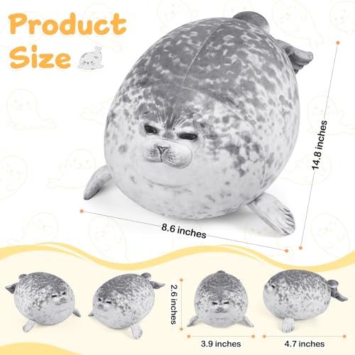 Image of KMUYSL Toys for Ages 0 1 2 3 4 5 6 7 8+ Years - Plush Mommy Stuffed Animal with 4 Babies in Her Tummy, Soft Plush Toys Set, Christmas Birthday Gifts for Girls Boys Baby, Toddler, Kids (Seal Toys)