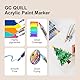 GC QUILL acrylstifte für steine wasserfest – 48 Farben Acrylstifte & Acrylmarker mit flexibler Pinselspitze – Stifte zum Steine Bemalen, für Glas, Holz, Keramik, DIY, Textilien GC-AM48