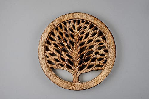 Weddinggiftssetof2woodentrivetsforhotdishespotsandpansteapotholdershotpadstreeoflifedesignmodernfarmhousekitchencounterdecordia8inchburnt Urban Country Home Decor Wedding gifts set of 2 wooden trivets for hot dishes pots and pans tea pot holders hot pads tree of life design modern farmhouse kitchen counter decor dia 8 inch burnt urban country home decor