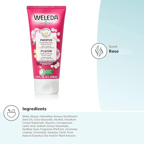 Image of Weleda Aroma Essentials Pamper Creamy Body Wash, Parabens Free, 6.8 Fluid Ounce (Pack of 2)